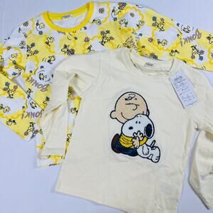 NWT Peanuts Charlie Brown, Snoopy, Woodstock Bundle of 2 Long Sleeve Tops